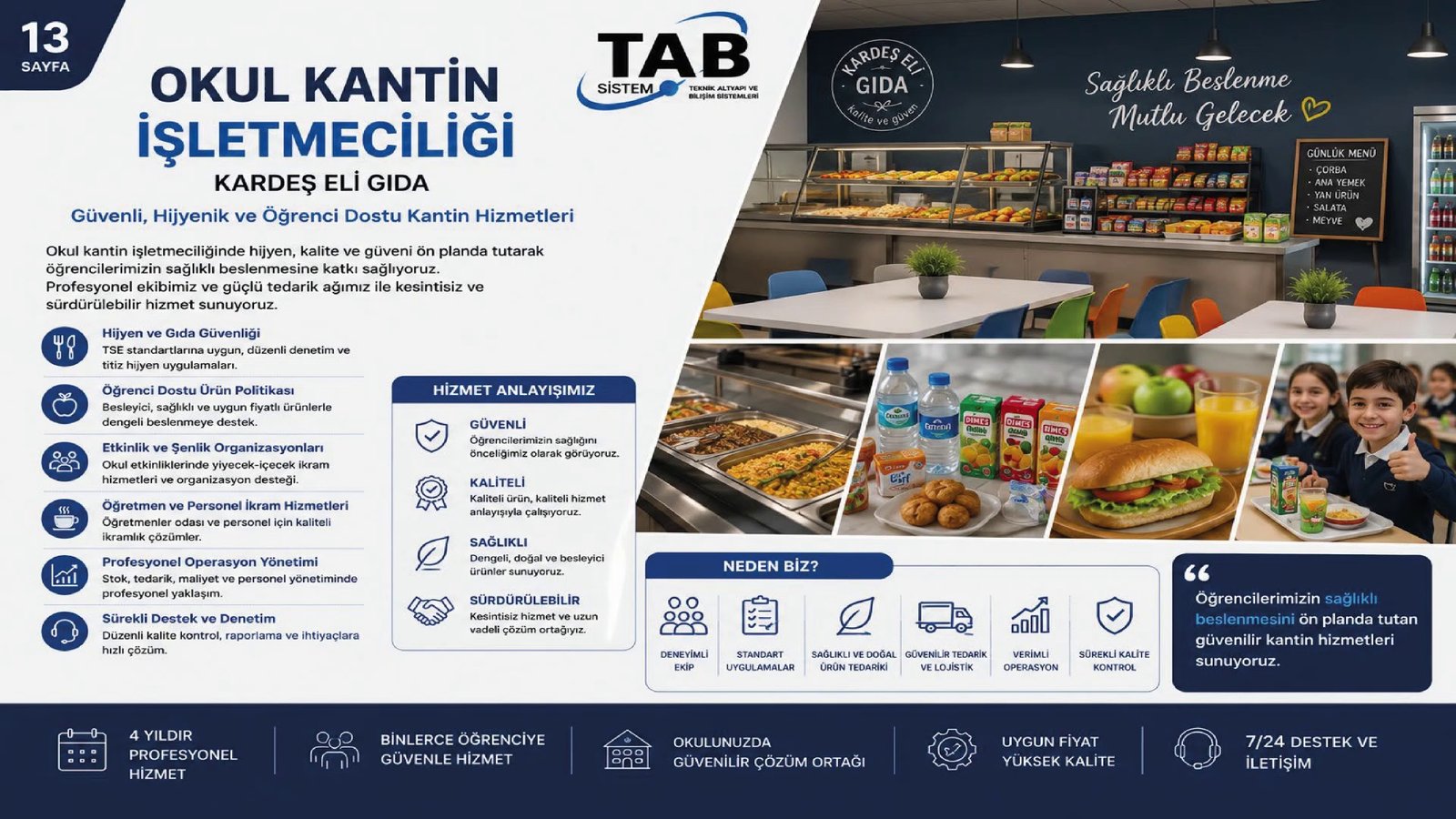 Okul kantin işletmeciliği - Kardeş Eli Gıda